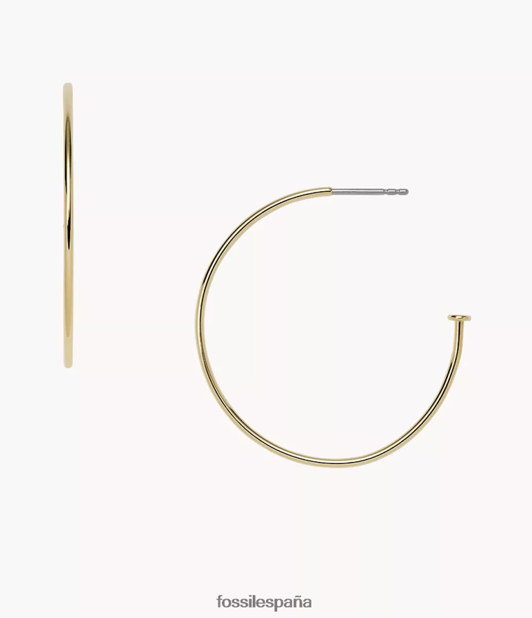 joyas 804XJ41165 tono dorado mujer Fossil Corra Oh, tan encantadores pendientes de aro de acero inoxidable