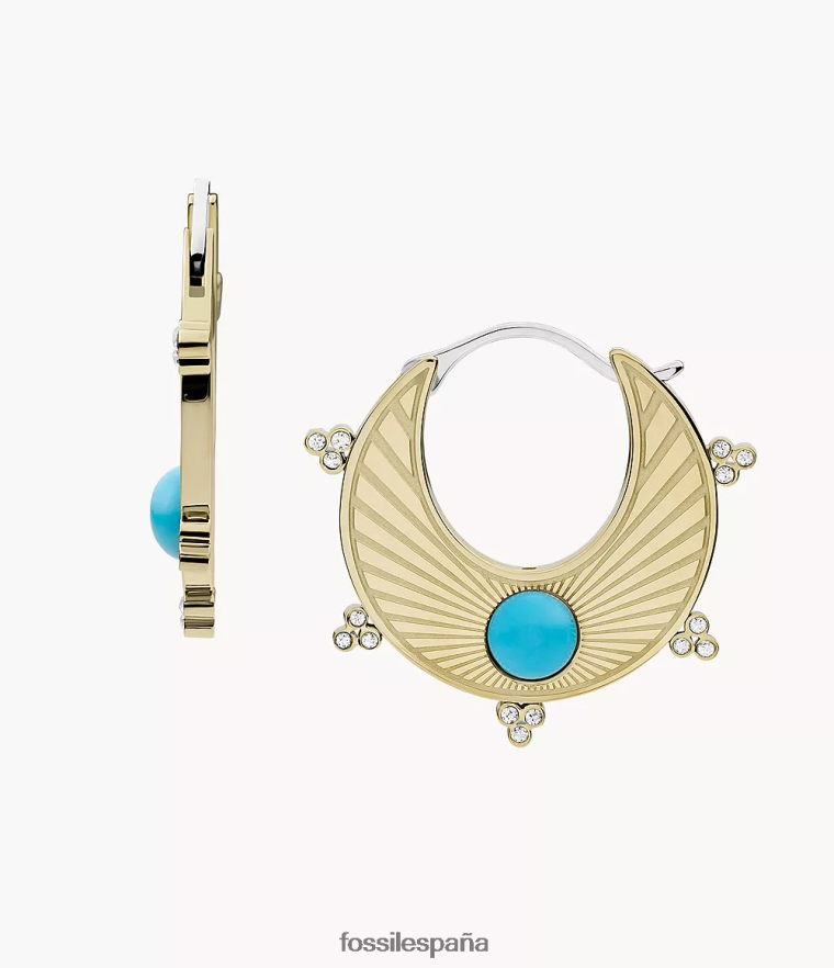 joyas 804XJ41205 turquesa mujer Fossil pendientes de aro de sol de Texas