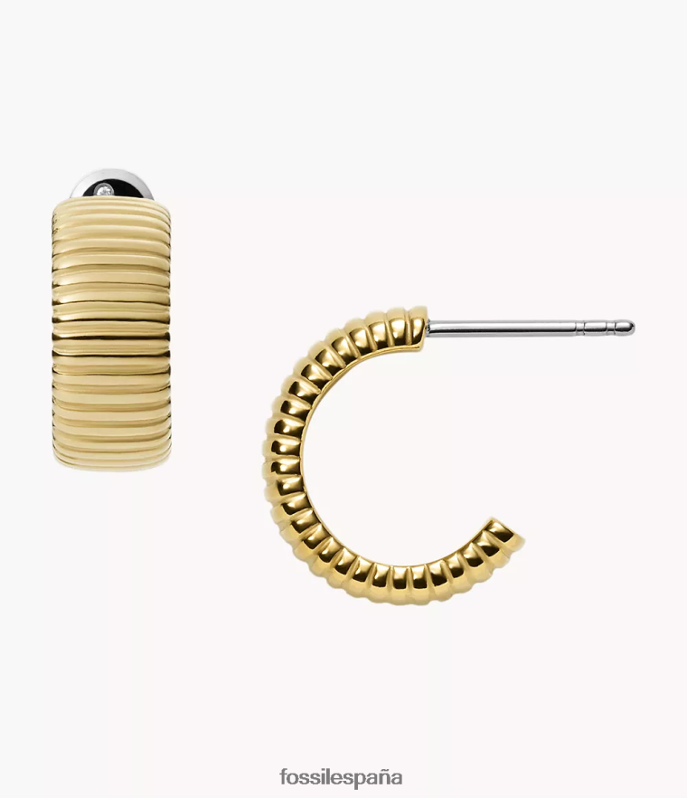 joyas 804XJ41241 tono dorado mujer Fossil Pendientes de aro de acero inoxidable Georgia Vintage Heritage