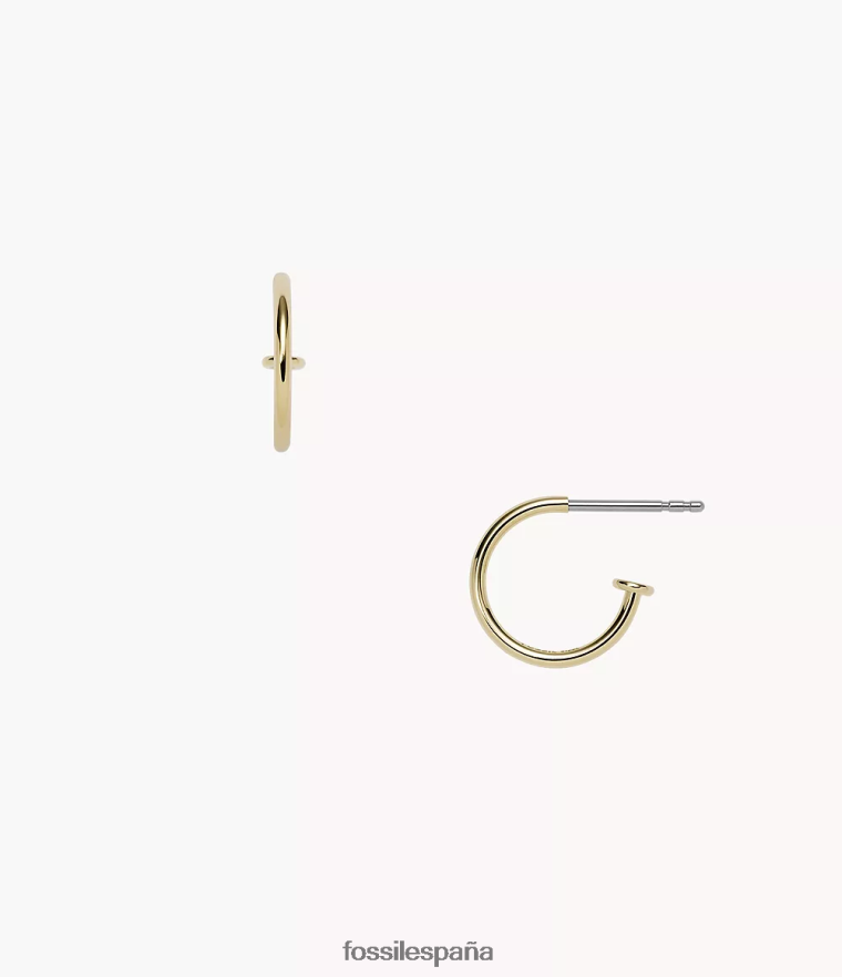 joyas 804XJ41257 tono dorado mujer Fossil Corra Oh, tan encantadores pendientes de aro de acero inoxidable