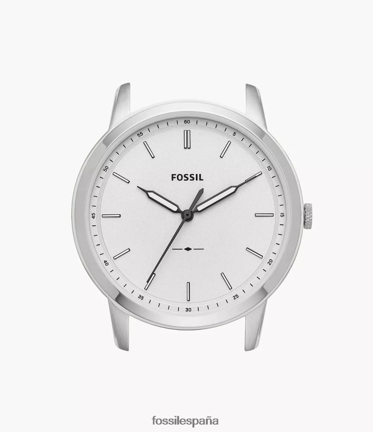 accesorio 804XJ42028 blanco hombres Fossil la caja de reloj minimalista y delgada de tres manecillas