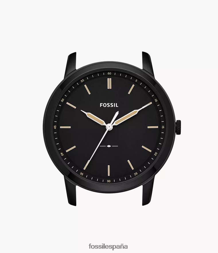 accesorio 804XJ42046 negro hombres Fossil la caja de reloj minimalista y delgada de tres manecillas