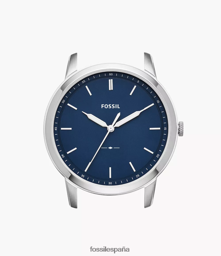 accesorio 804XJ42073 azul hombres Fossil la caja de reloj minimalista y delgada de tres manecillas