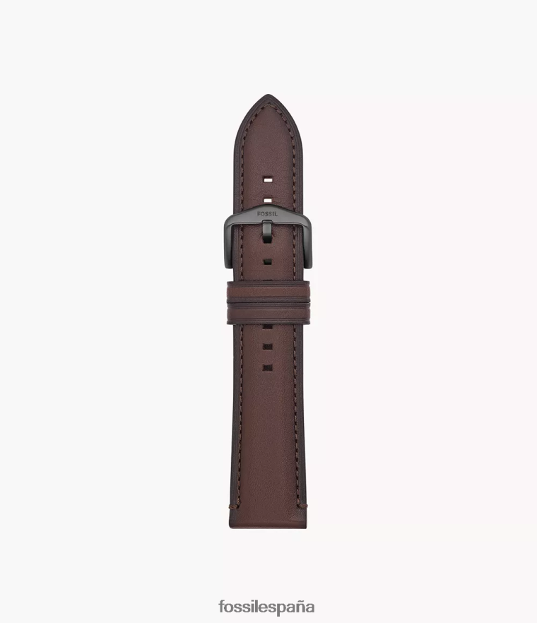 accesorio 804XJ41475 marron oscuro hombres Fossil Correa de cuero de cuero de 22 mm
