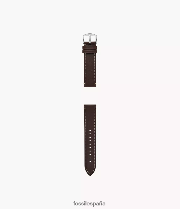 accesorio 804XJ41476 marron oscuro hombres Fossil Correa de cuero de cuero de 22 mm