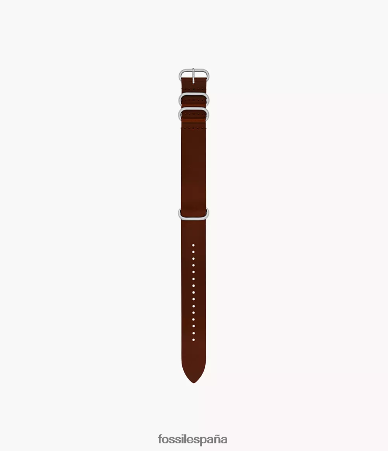 accesorio 804XJ41482 marrón hombres Fossil Correa de cuero de 22 mm.