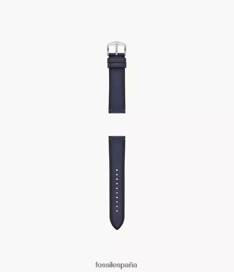 accesorio 804XJ41484 Armada hombres Fossil Correa de cuero de cuero de 22 mm