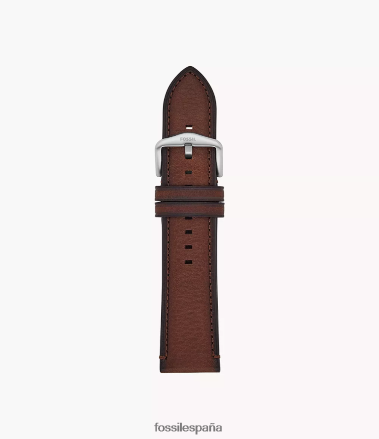 accesorio 804XJ41487 marrón claro hombres Fossil Correa de cuero de cuero de 24 mm