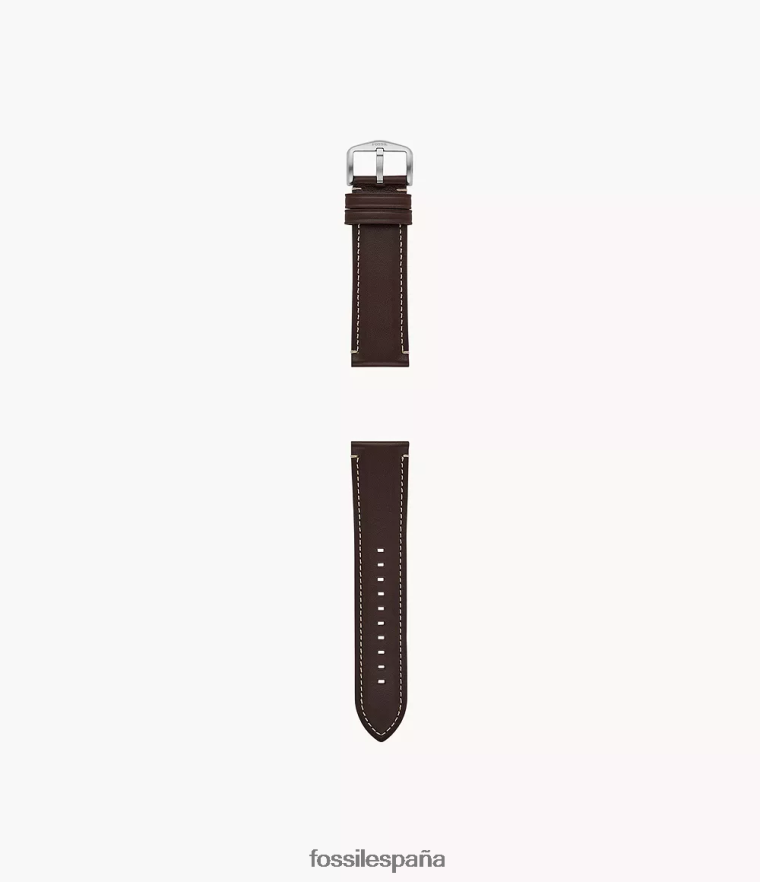 accesorio 804XJ41489 marron oscuro hombres Fossil Correa de cuero de cuero de 24 mm