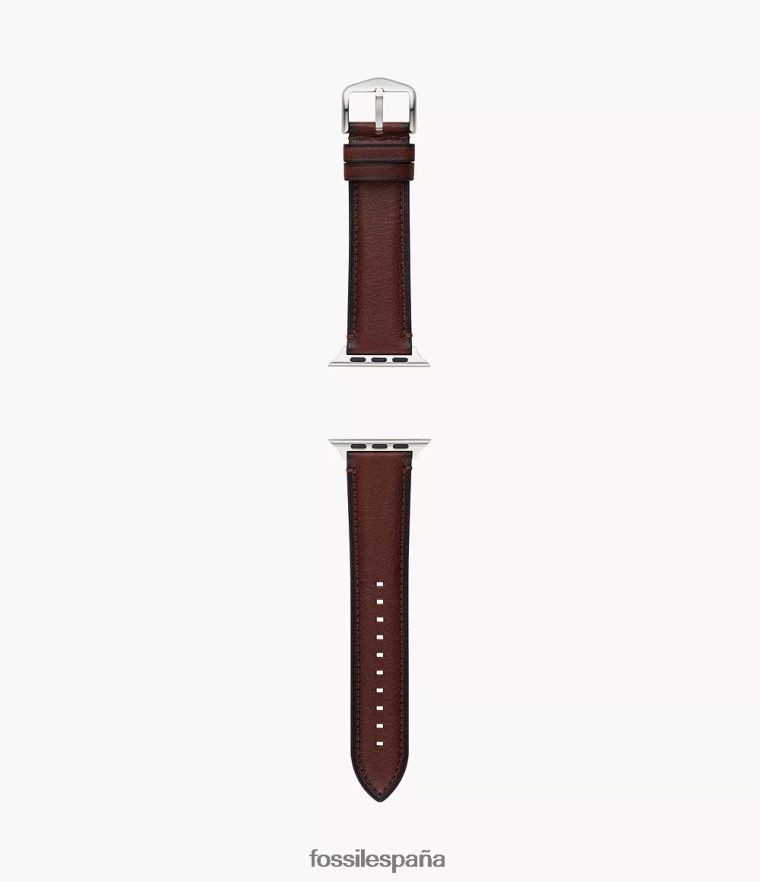 accesorio 804XJ41496 marrón hombres Fossil Correa de cuero de 42 mm/44 mm/45 mm para Apple Watch
