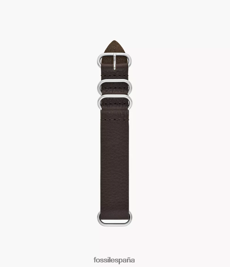 accesorio 804XJ41507 marron oscuro hombres Fossil Correa de cuero de cuero de 22 mm