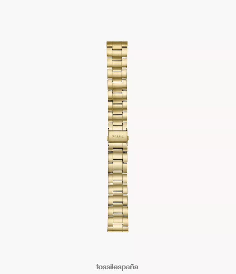 accesorio 804XJ41601 tono dorado hombres Fossil Brazalete de acero inoxidable de tres hileras de 22 mm