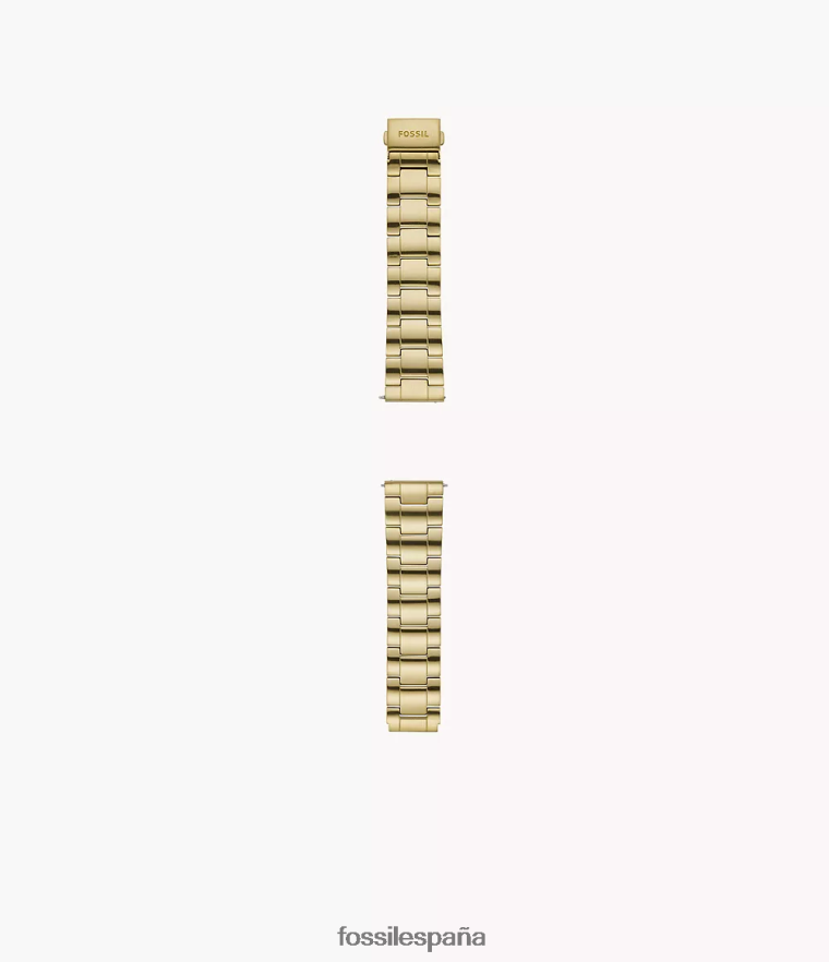 accesorio 804XJ41601 tono dorado hombres Fossil Brazalete de acero inoxidable de tres hileras de 22 mm