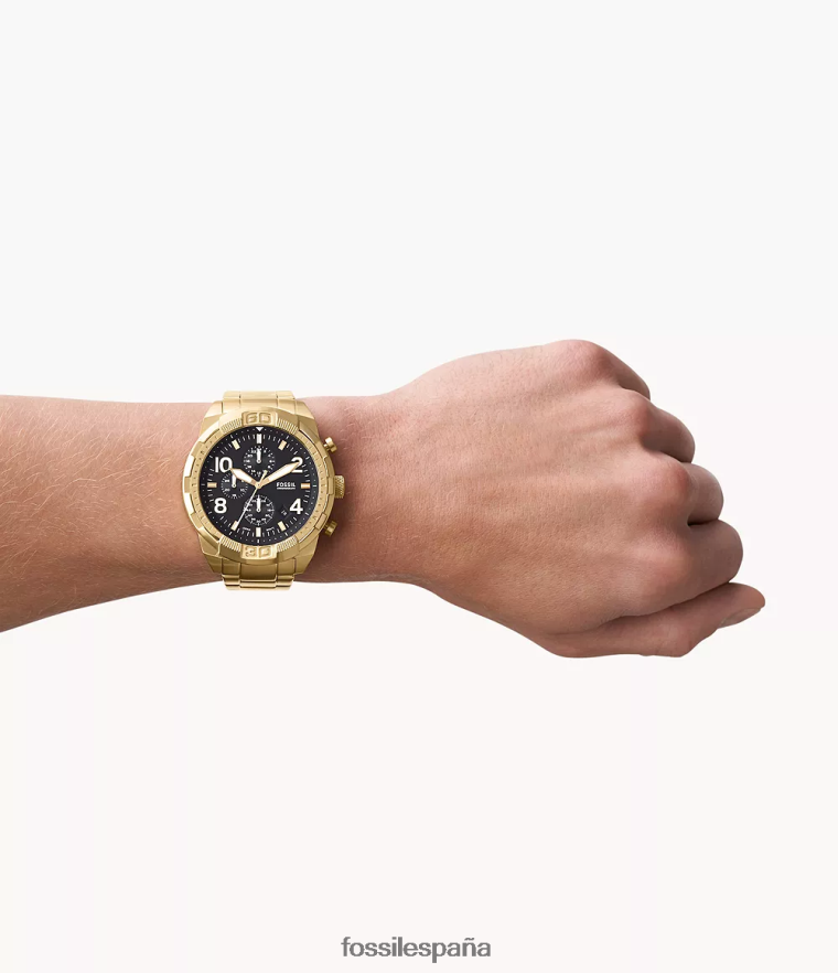 mirar 804XJ41339 tono dorado hombres Fossil reloj bronson cronógrafo de acero inoxidable