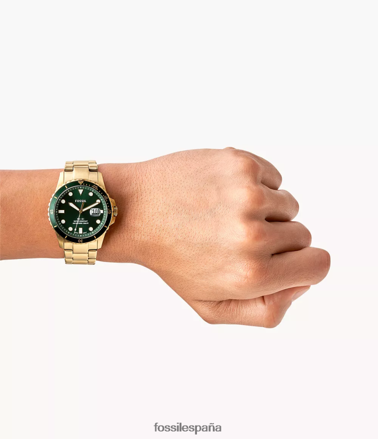 mirar 804XJ41345 tono dorado hombres Fossil fb-01 reloj de acero inoxidable con tres manecillas y fecha
