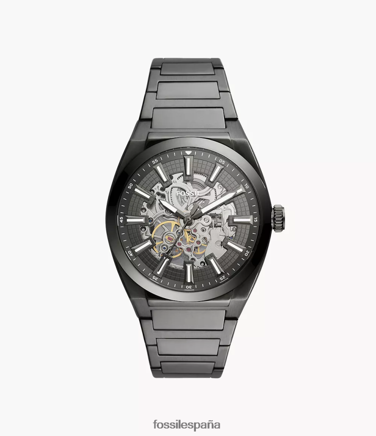 mirar 804XJ41363 fumar hombres Fossil reloj everett automático de acero inoxidable