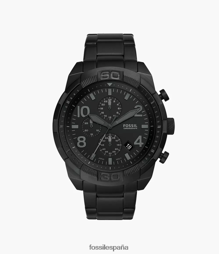 mirar 804XJ41367 negro hombres Fossil reloj bronson cronógrafo de acero inoxidable