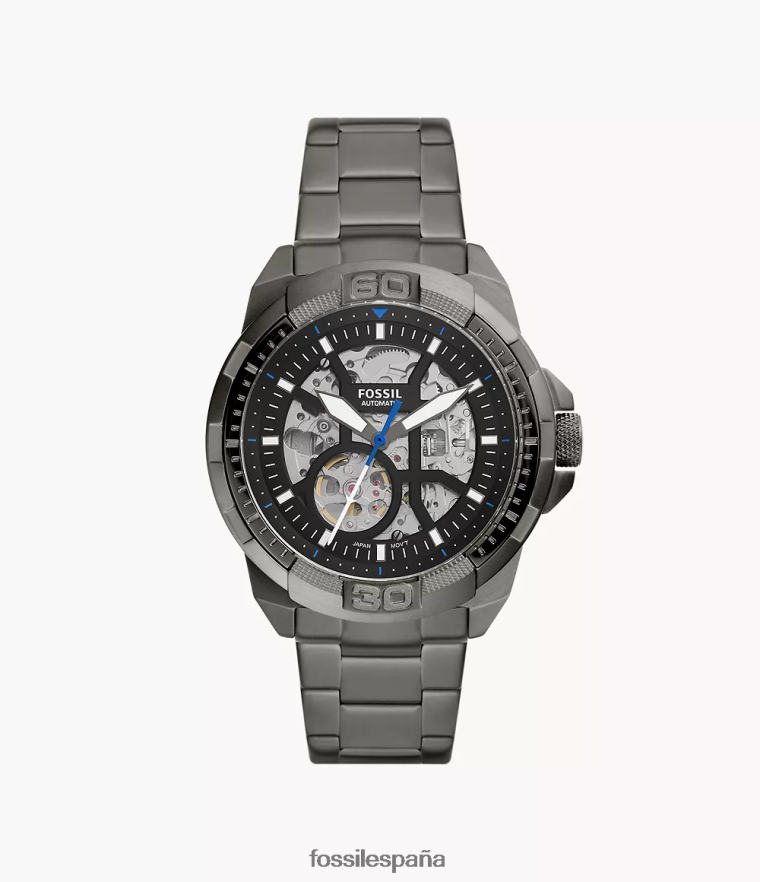 mirar 804XJ41388 fumar hombres Fossil reloj bronson automatico de acero inoxidable
