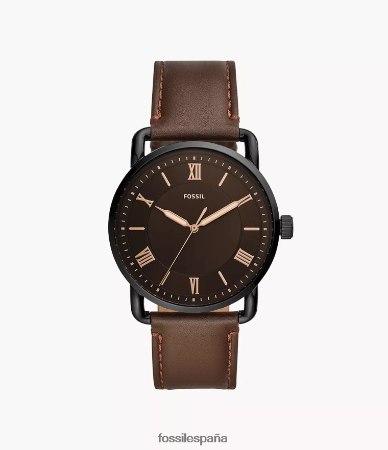 mirar 804XJ41426 marrón hombres Fossil reloj copeland de cuero de 42 mm con tres manecillas
