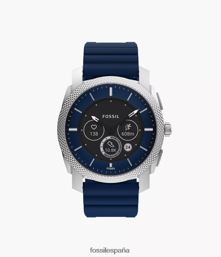 mirar 804XJ41329 Armada hombres Fossil máquina gen 6 híbrido reloj inteligente de silicona
