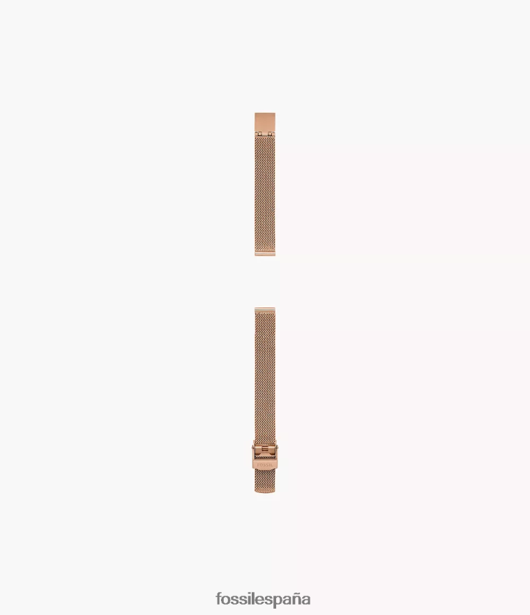 accesorio 804XJ4127 tono oro rosa mujer Fossil Brazalete de malla de acero inoxidable de 12 mm