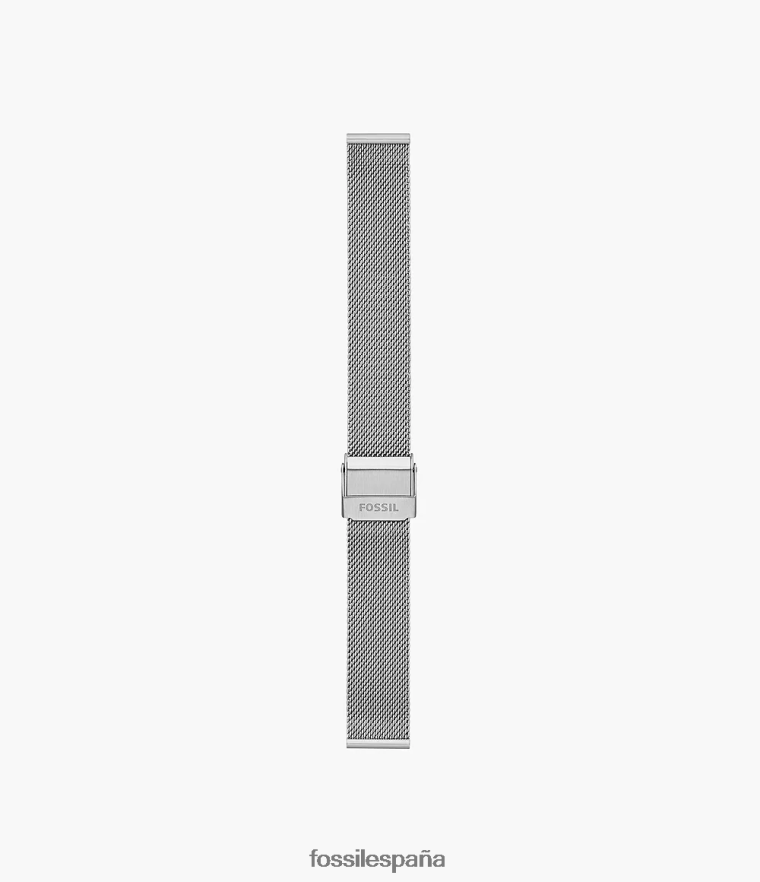 accesorio 804XJ4135 plata mujer Fossil Brazalete de malla de acero inoxidable de 16 mm