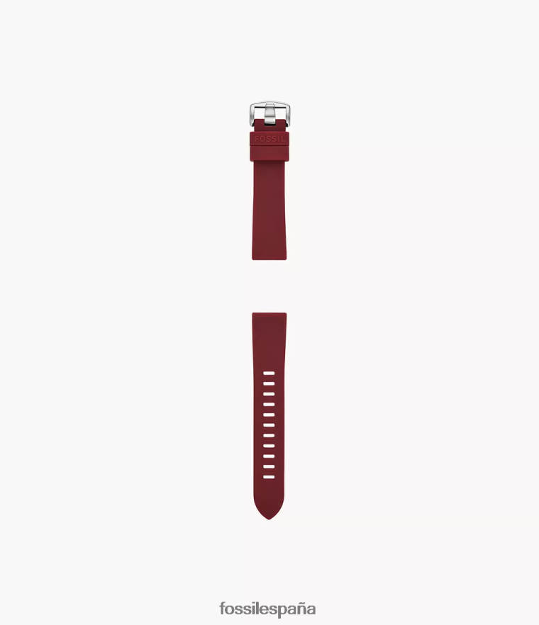 accesorio 804XJ4155 borgoña mujer Fossil Correa de silicona de 20 mm.