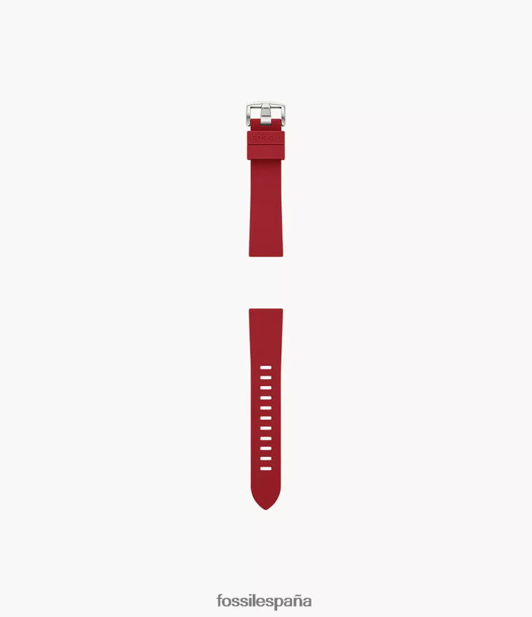 accesorio 804XJ4156 rojo mujer Fossil Correa de silicona de 20 mm.
