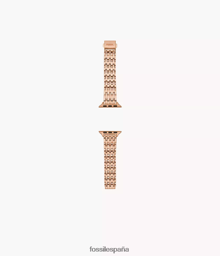 accesorio 804XJ4169 tono oro rosa mujer Fossil Correa de acero inoxidable de 38 mm/40 mm/41 mm para Apple Watch