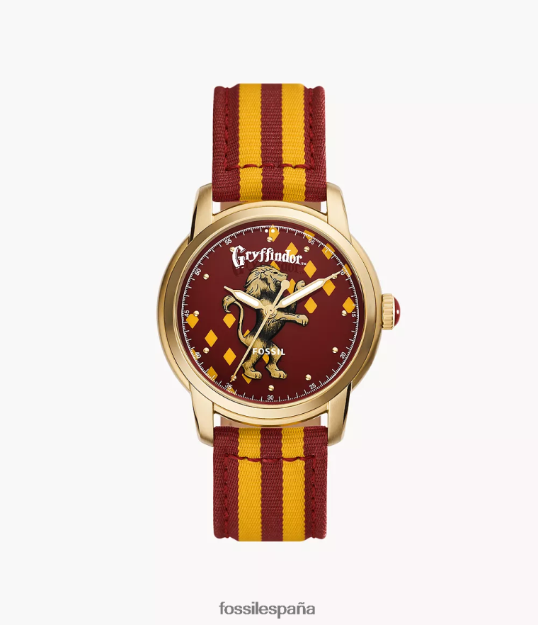 accesorio 804XJ4176 rojo/amarillo mujer Fossil Reloj de nailon Gryffindor de tres agujas de Harry Potter de edición limitada