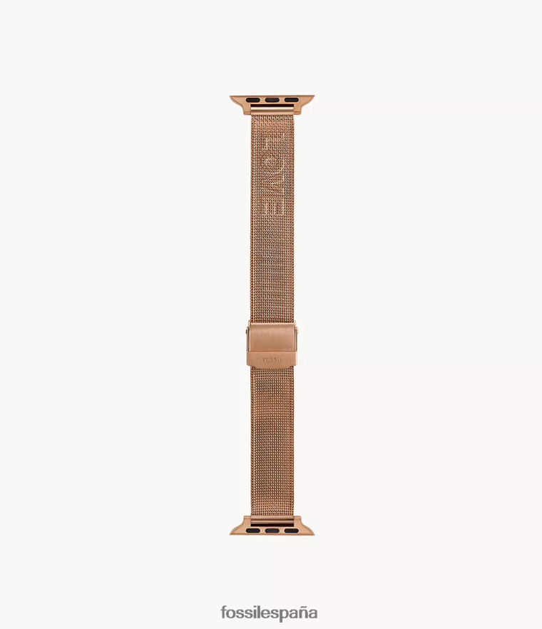 accesorio 804XJ4257 tono oro rosa mujer Fossil Correa de malla de acero inoxidable de 38 mm/40 mm/41 mm para Apple Watch