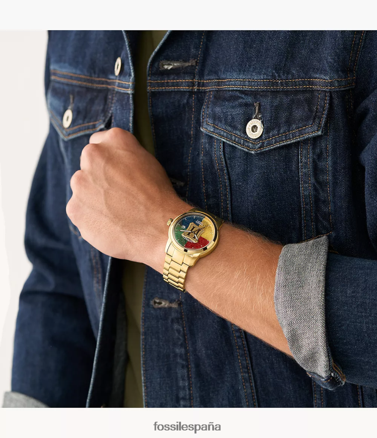 mirar 804XJ4177 tono dorado mujer Fossil Reloj automático de acero inoxidable de Harry Potter de edición limitada.