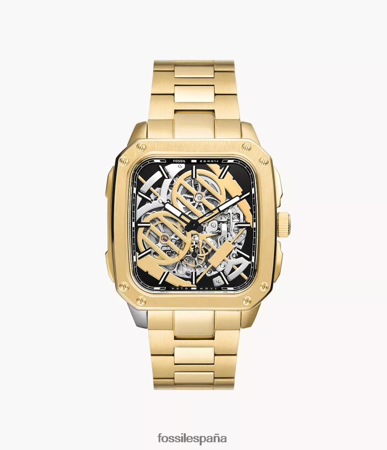 mirar 804XJ439 tono dorado mujer Fossil Reloj automático de acero inoxidable Star Wars C-3po de edición limitada.