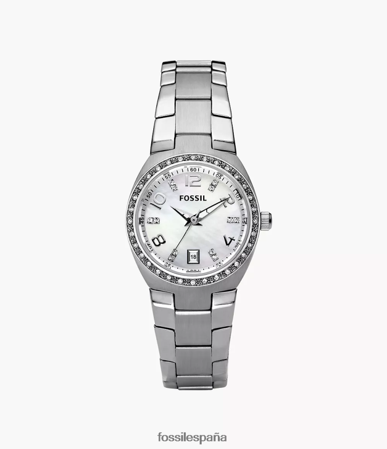 mirar 804XJ452 plata mujer Fossil reloj colega de acero inoxidable