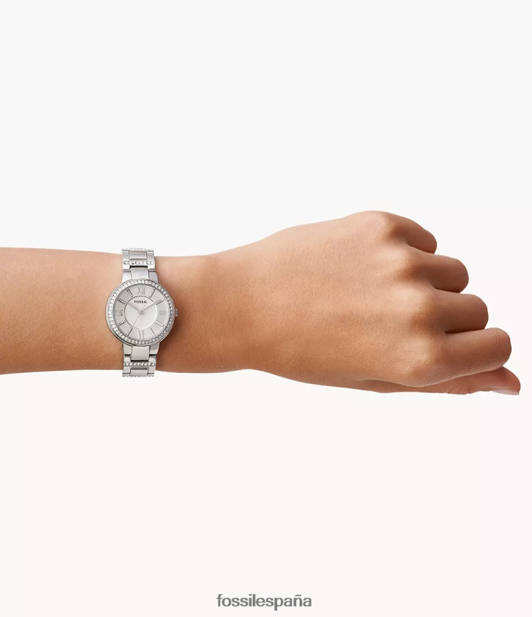 mirar 804XJ484 plata mujer Fossil reloj virginia de acero inoxidable