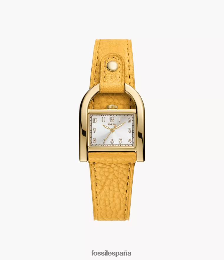mirar 804XJ4103 amarillo mujer Fossil reloj harwell de cuero lite de tres manecillas