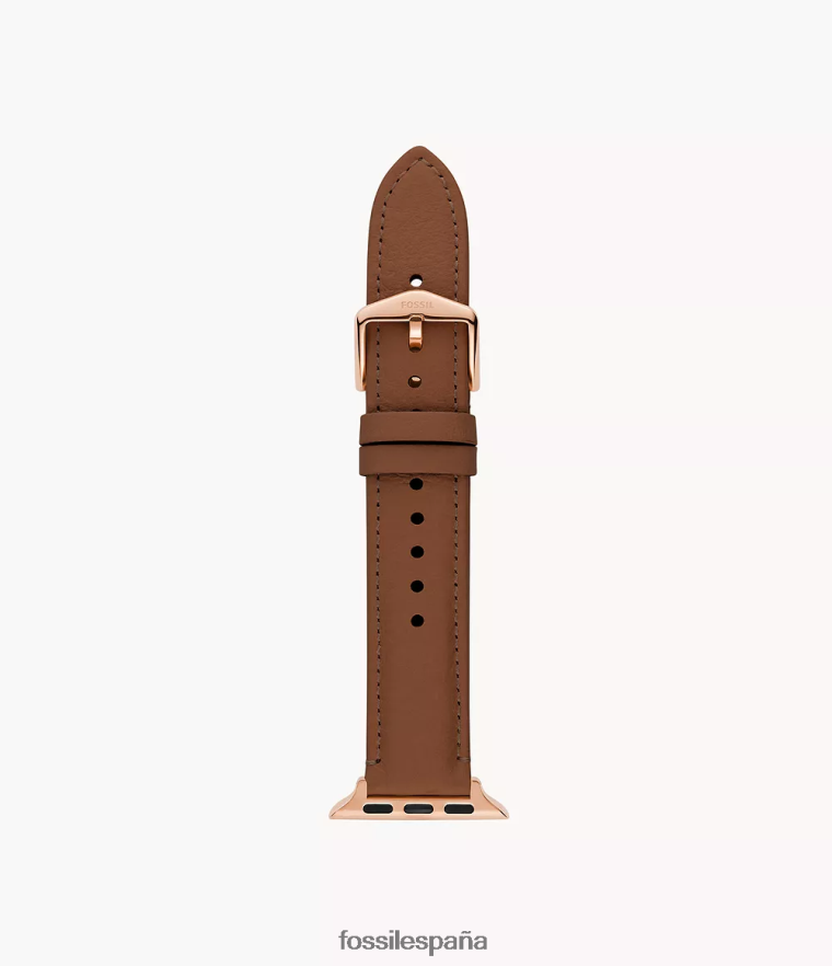 mirar 804XJ4168 marrón mujer Fossil Correa de cuero de 38 mm/40 mm/41 mm para Apple Watch