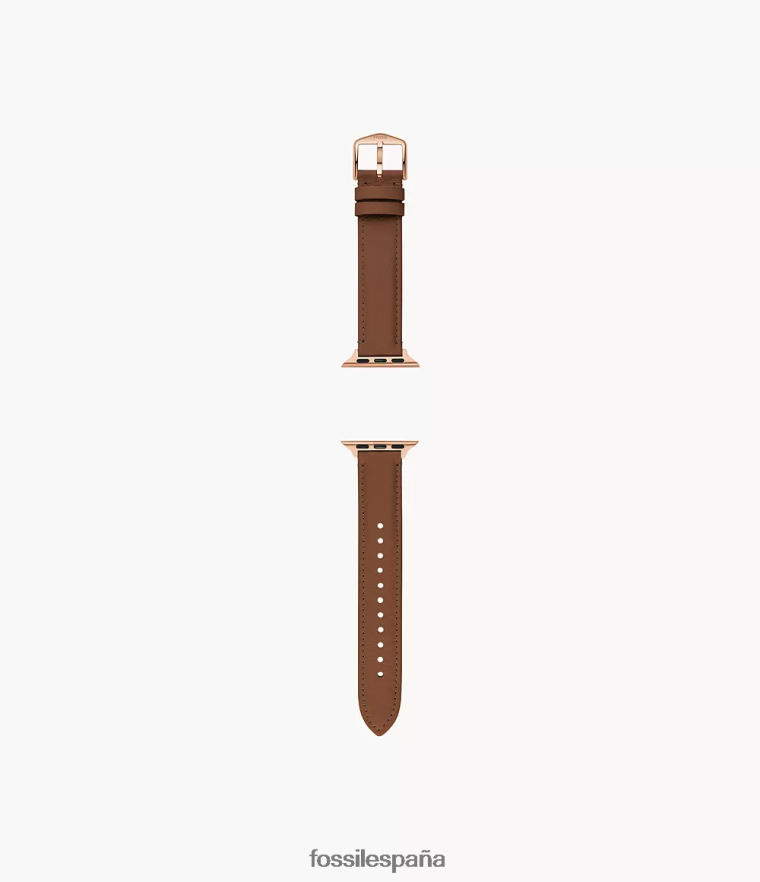mirar 804XJ4168 marrón mujer Fossil Correa de cuero de 38 mm/40 mm/41 mm para Apple Watch