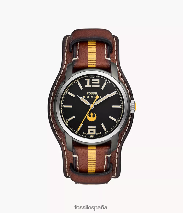 mirar 804XJ490 marrón mujer Fossil Reloj de cuero Han Solo de Star Wars de edición limitada.